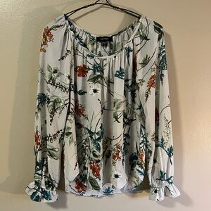 Karen Kane Long Sleeve Floral Blouse Small
